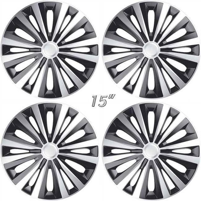 Wieldoppen MULTI-GTS 15 inch zilver/zwart (set a 4 stuks in doos)