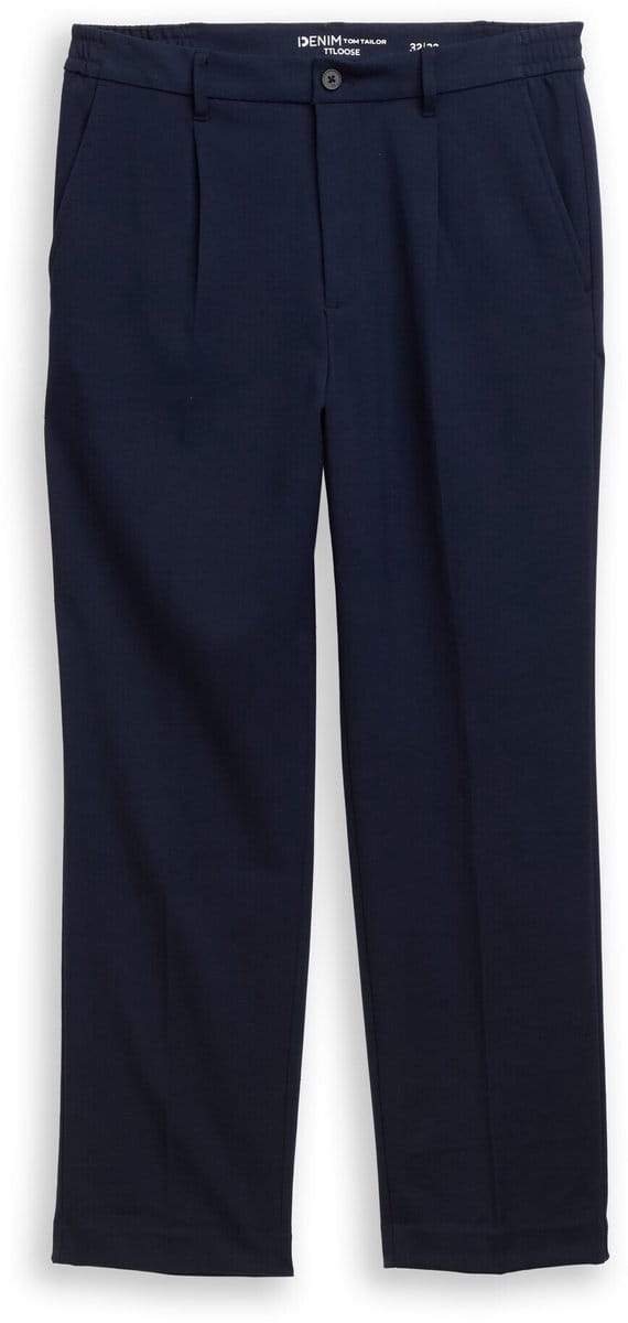 Tom Tailor Denim - TTLoose chino broek met strijkvouw - Maat 32/32 - sky captain blue