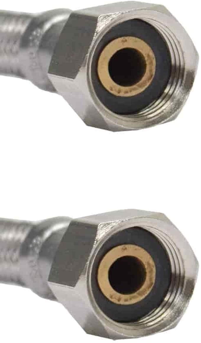 Waterslang 1/2 inch, RVS Panzerslang, DVGW, 50cm