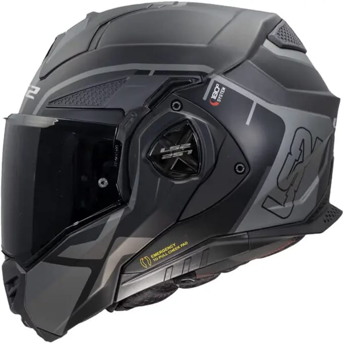 LS2 FF901 Advant X Metryk Mat Titanium Systeemhelm - Helm