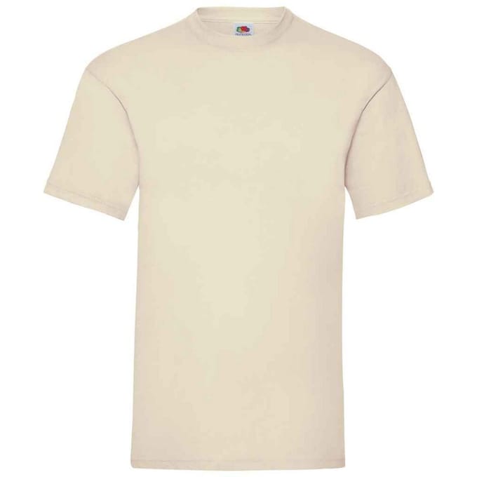 Fruit of the Loom Heren Valueweight T-Shirt (Natuurlijk)