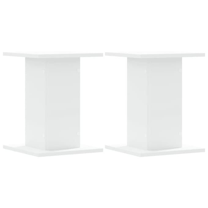 vidaXL - Plantenstandaards - 2 - st - 30x30x40 - cm - bewerkt - hout - wit