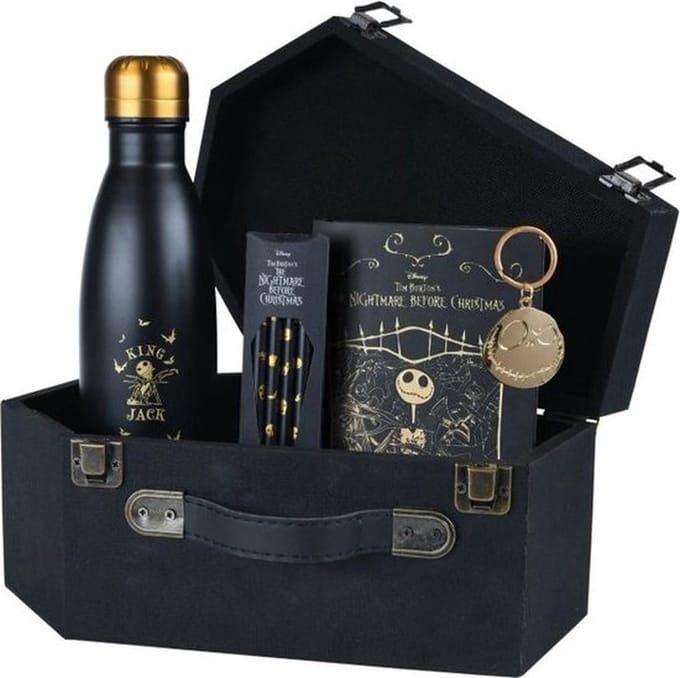 The Nightmare Before Christmas - Pencils, Metal Bottle, Notebook and Keychain Gift Set (Coffin)