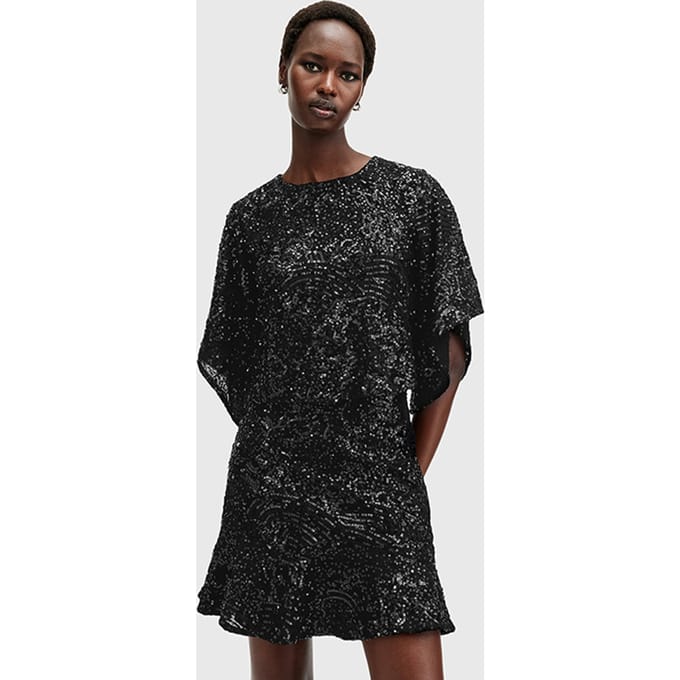 AllSaints Ivy Emb Top Black Taglia: 2 | Magliette intime Outlet | Donna | Nero