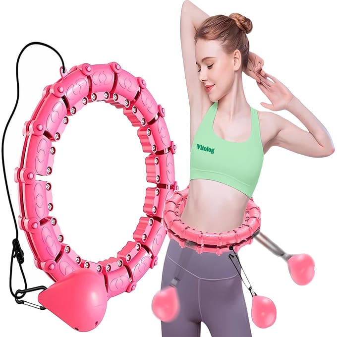 Vitolog - Hula Hoop - Afslanken - Met Gewicht - Massage Wieltjes