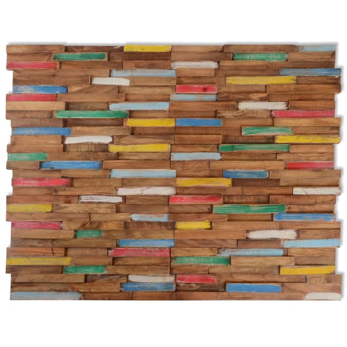 Vidaxl Panneaux Muraux de Revêtement, 10 Pièces, 1,03 m², Bois de Teck