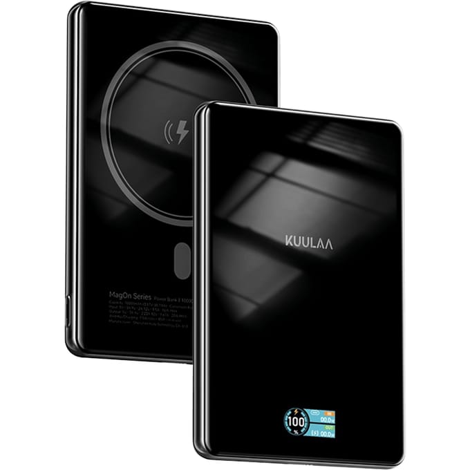 Kuulaa Sleek Display MagSafe Powerbank 10.000mAh Zwart