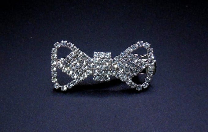 Duckklem strik-vorm met strass #2