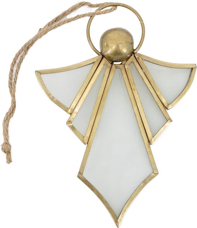 HomeBound by KY | Hanger engel metaal met glas | hanger engel