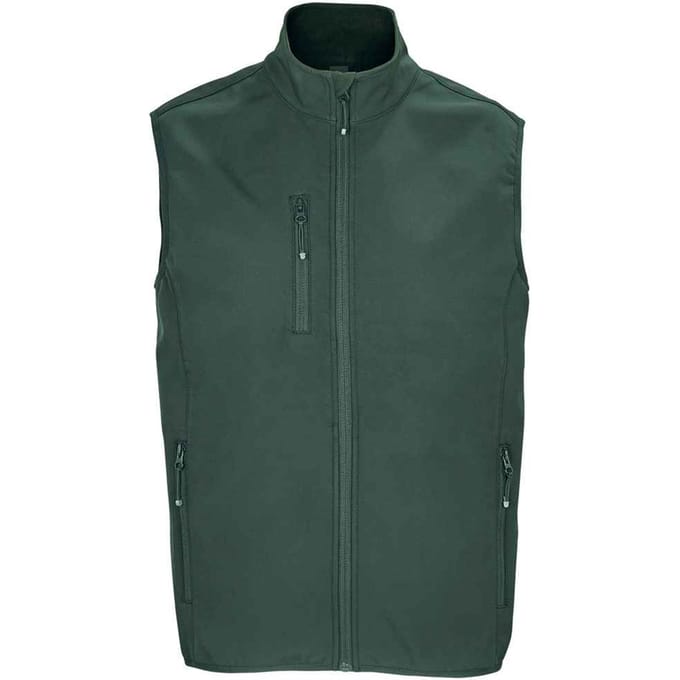 SOLS Heren Falcon Softshell Bodywarmer met rits (Bosgroen)