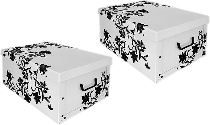 2x Opbergboxen/Opbergdozen wit 52 x 38 cm - Bewaardozen