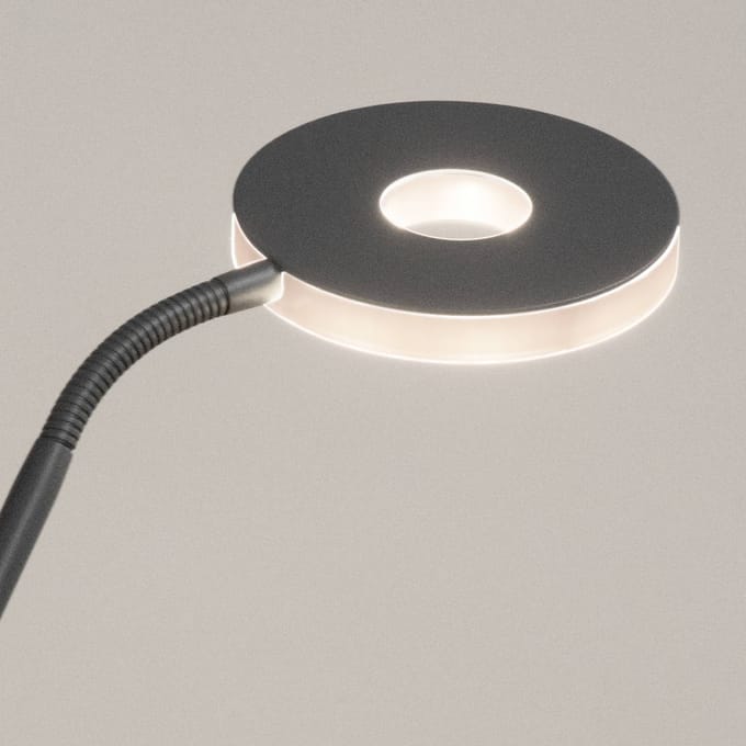 FISCHER & HONSEL LED vloerlamp Dent, zandgrijs, 180 cm, metaal, CCT, 2-lamps.