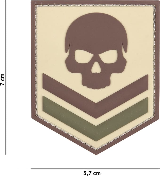 101 Inc Embleem 3D Pvc België Skull Coyote  20030