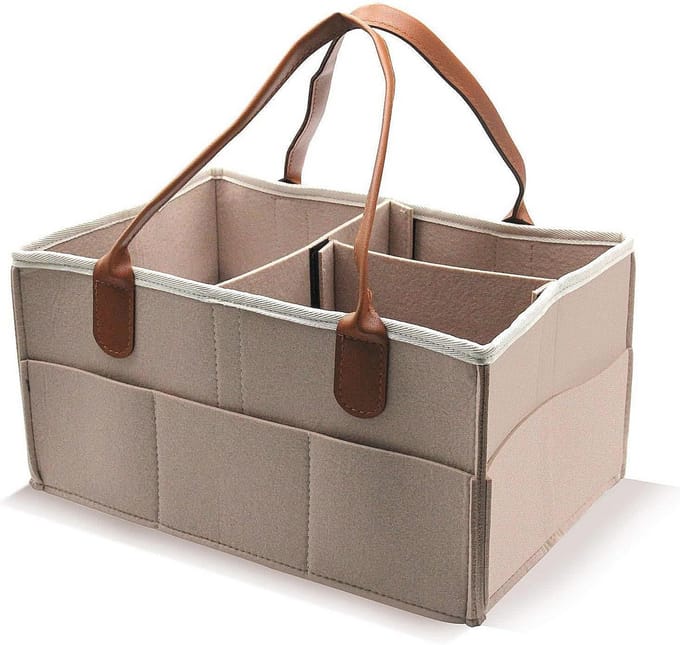 Draagbare luiertas met uitwisselbare vakken - multifunctionele verzorgingstas voor babyspullen, ideaal voor aankleedcommode en opbergtas, perfect geschenk voor babyshower
