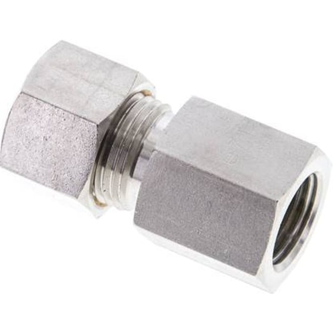 12L & M16x1.5 RVS Rechte Knelfitting Binnendraad 315bar ISO 8434-1