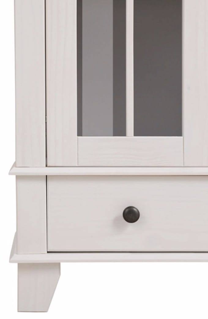 James-Vitrinekast - 2-deuren 1-lade - Wit