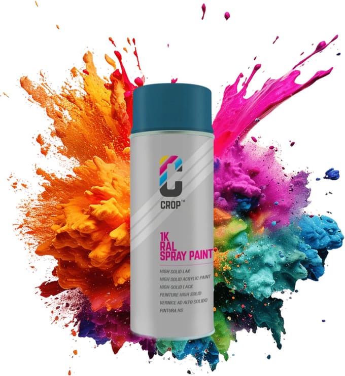 CROP RAL 5009 Hoogglans Azuurblauw spuitbus 400ml