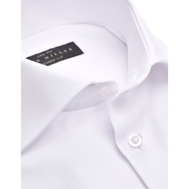 John Miller Tailored Fit Lange Mouw Overhemden Wit 5333510-910