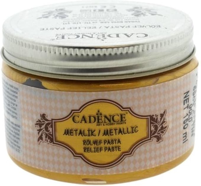 Cadence Metallic Relief Pasta 150 ml Goud