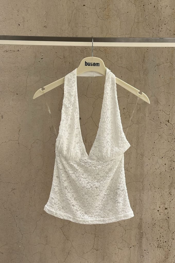 Dames Pailletten Halter Crop Blouse