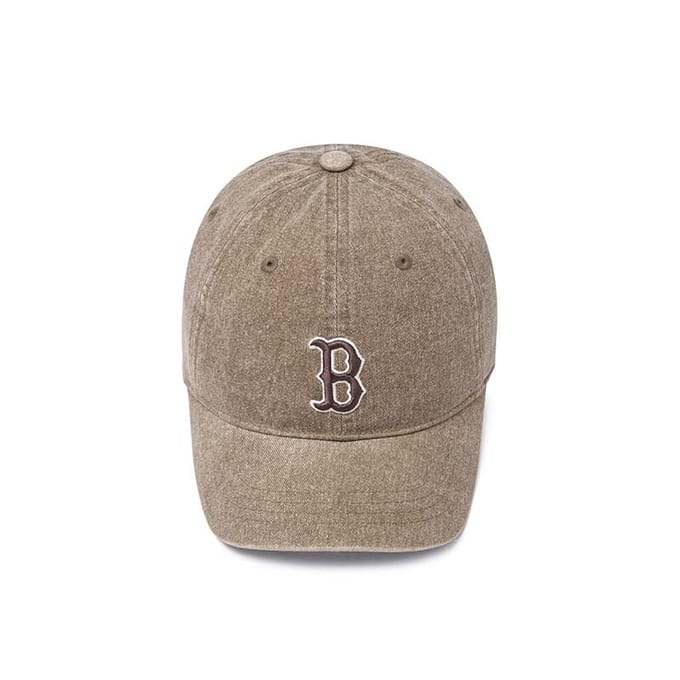Casquette de baseball brodée MLB Chapeau à visière de canard unisexe pour enfants ONE SIZE marron clair