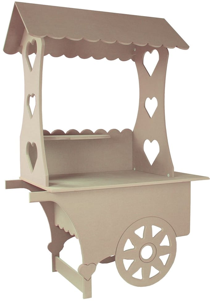 Snoepkraam mdf - naturel - 199x133x73 cm - personaliseerbaar