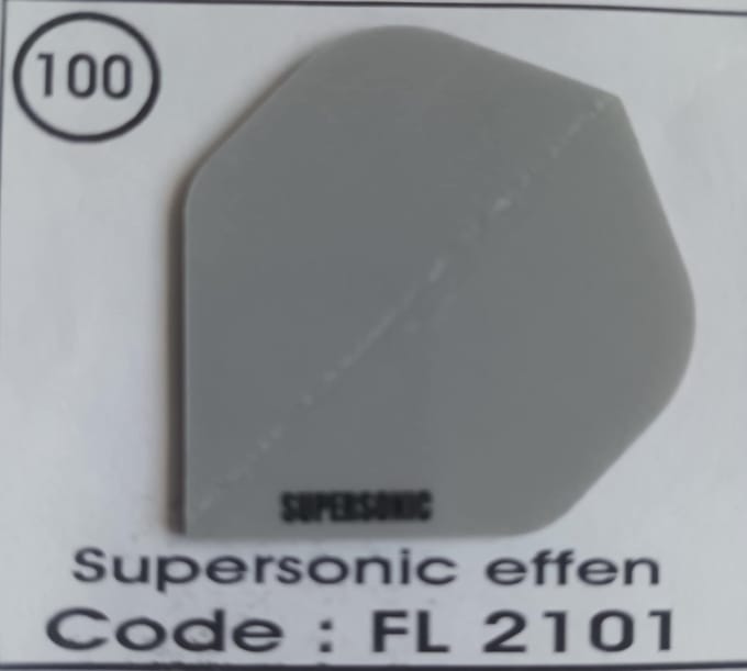 Dart Flights - 10 sets (30 stuks) - 100 micro - Supersonic - FL2101 - Grijs