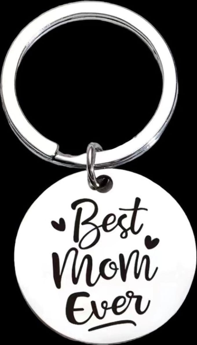 Sleutelhanger BEST MOM EVER ( Mama) 3 x 3 cm