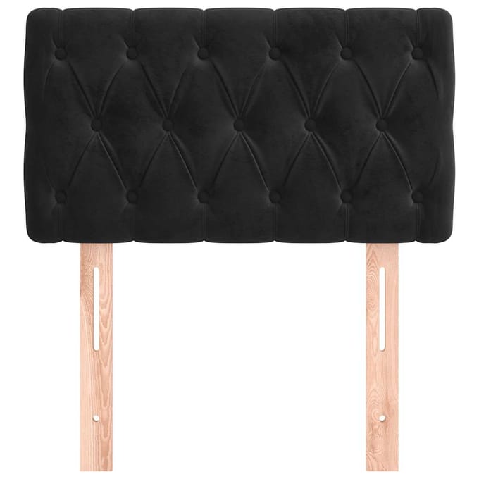 vidaXL - Hoofdbord - 80x7x78/88 - cm - fluweel - zwart