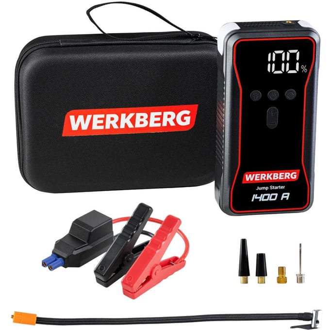Booster de démarrage WERKBERG AL002 700A/1400A 18000mAh compresseur N