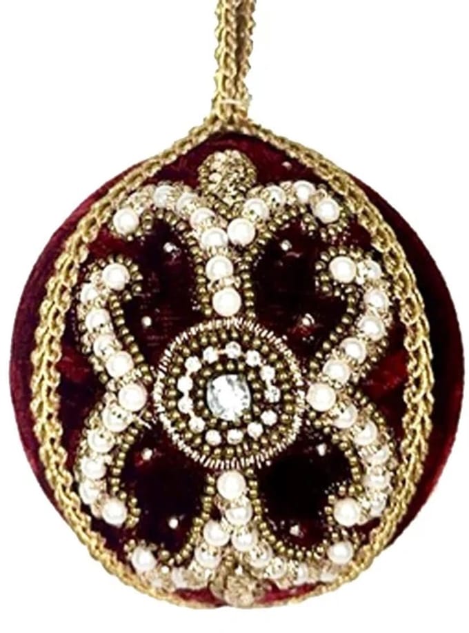 Bal Ornament bordeaux Ø8cm