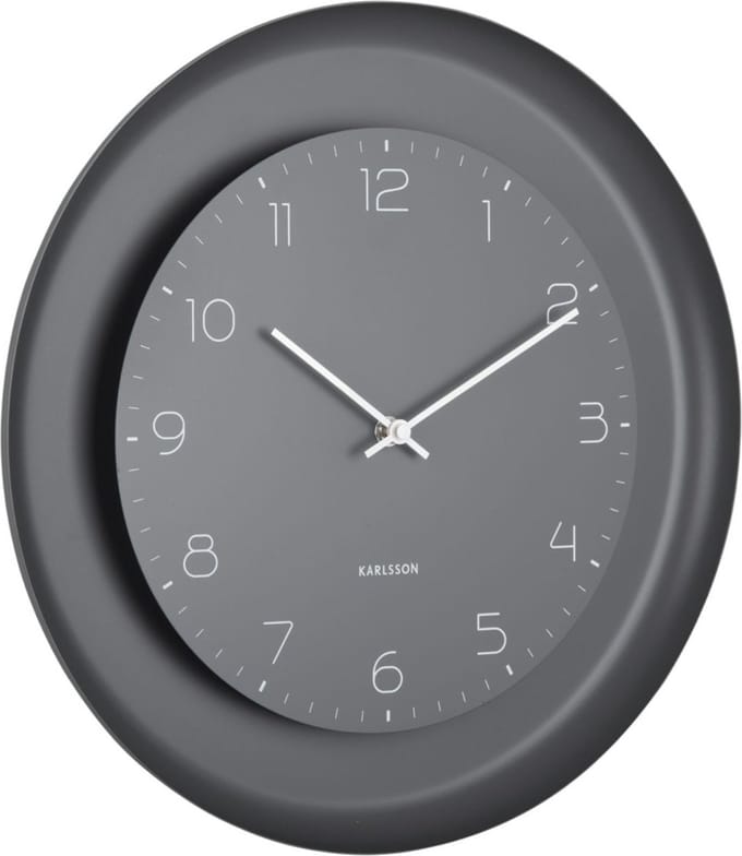 Karlsson Wandklok Dual Disc - Grijs - Ø38cm - Wandklok Modern
