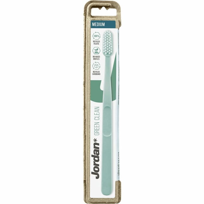 Jordan - Green Clean Tandenborstel Medium - 3 x 1 stuk - Voordeelverpakking