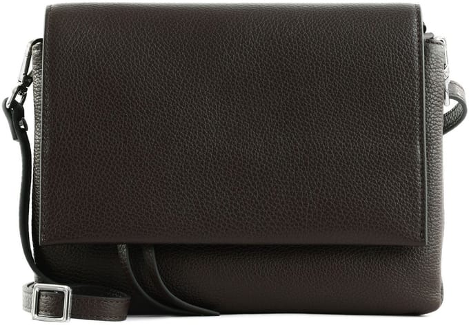 GIANNI CHIARINI Leren schoudertas Three Crossbody Bag Espresso donkerbruin