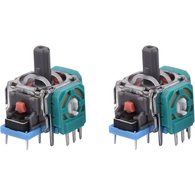 2 Stuks Analoge Stick 3D Joystick Vervanging voor PS4 Controller zwart