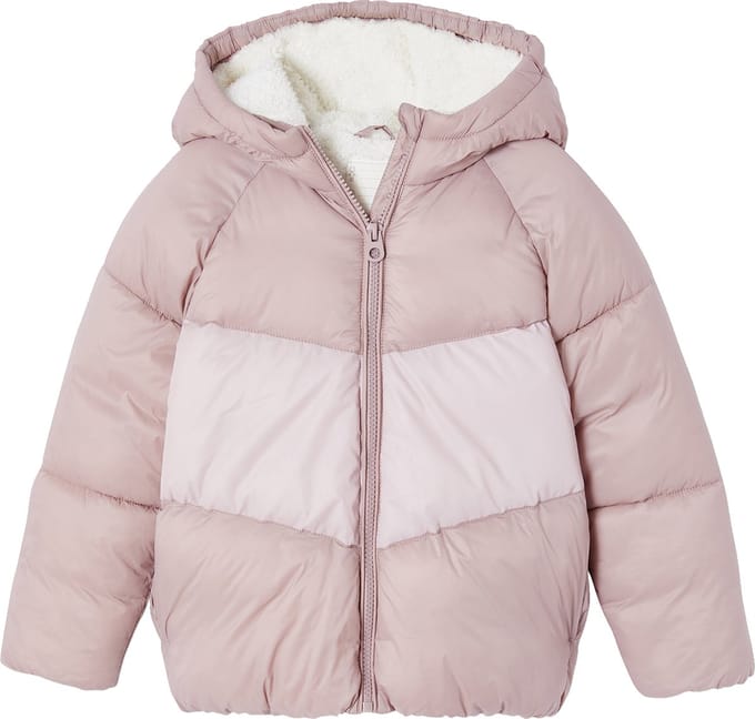 Vertbaudet Donsjack met capuchon colorblock meisjes