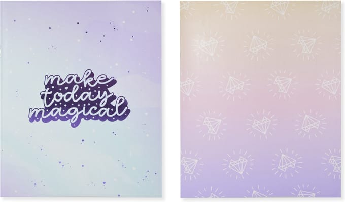 Kangaro schriften - Galaxy Girl - A5 - lijn - 4 stuks