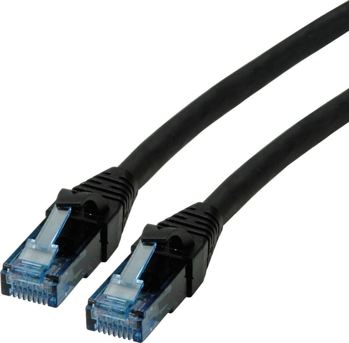 ROLINE Patchkabel Cat.6A UTP, Component Level, LSOH, zwart, 1 m