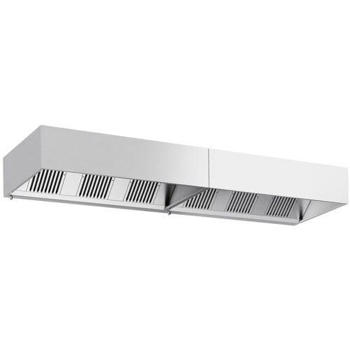 GGM Gastro Kastenhaube - 4000mm - mit Filter & Lampe Zilver