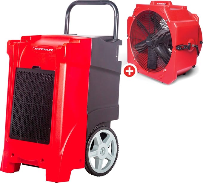 Set industriële bouwdroger BDP90 + ventilator MV500PPL MW Tools BDP90SETB