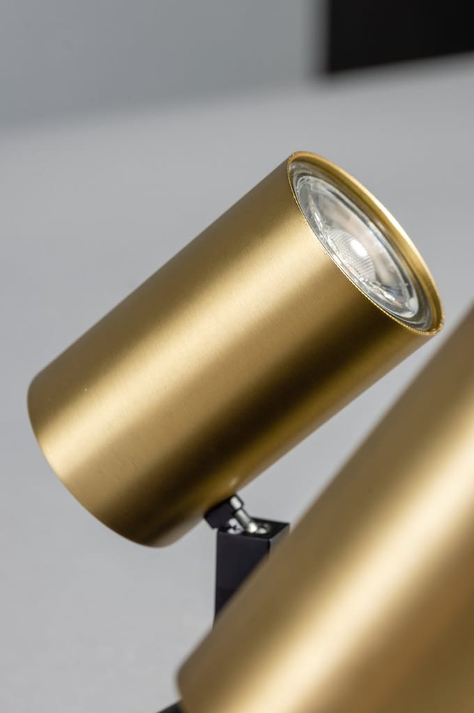 ETH The Common - Spot - GU10 - 3 Lichtbronnen op balk - Zwart/ Messing