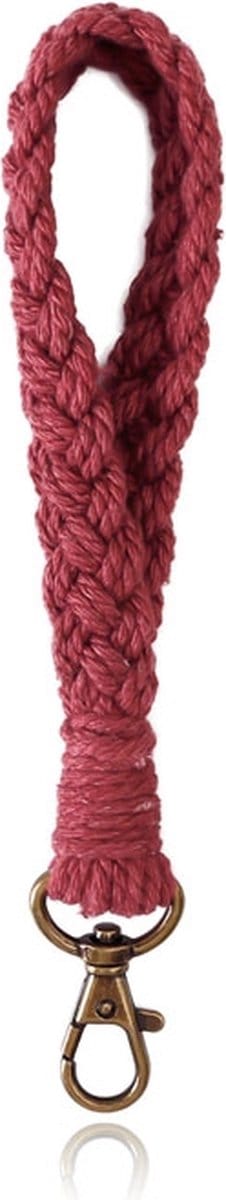 Macramé Polsband met Gesp - Rood