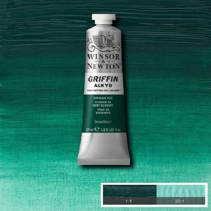 Winsor & Newton Griffin Alkyd Olieverf 37ML Viridian Hue 696