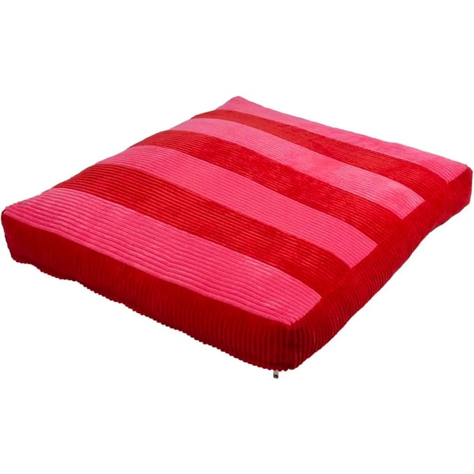 Coockoo Hondenkussen Cozy Stripe Rood/Roze S-60x50x10cm