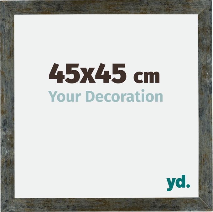 Your Decoration - Fotolijst 45x45 cm - MDF - Blauw Goud Gemeleerd - Mura