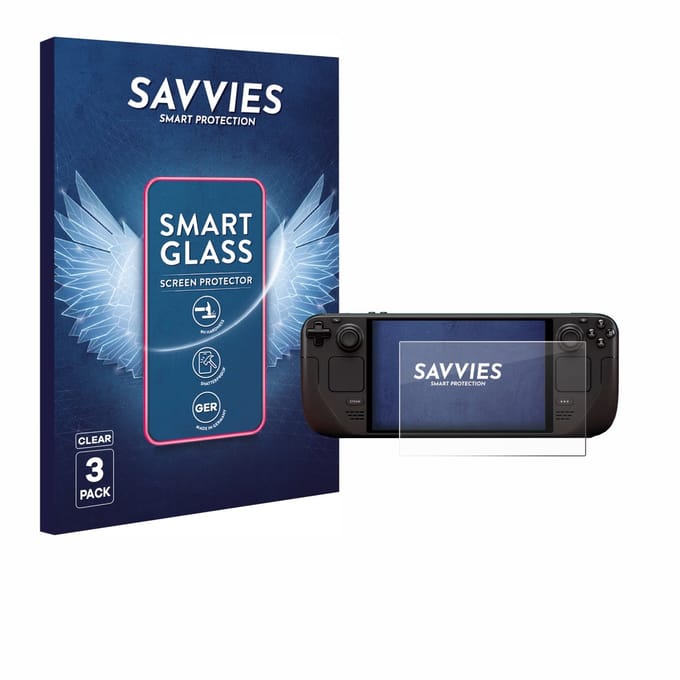 3 Stuks Savvies Screenprotector - geschikt voor Valve Steam Deck OLED - beschermfolie glas transparant