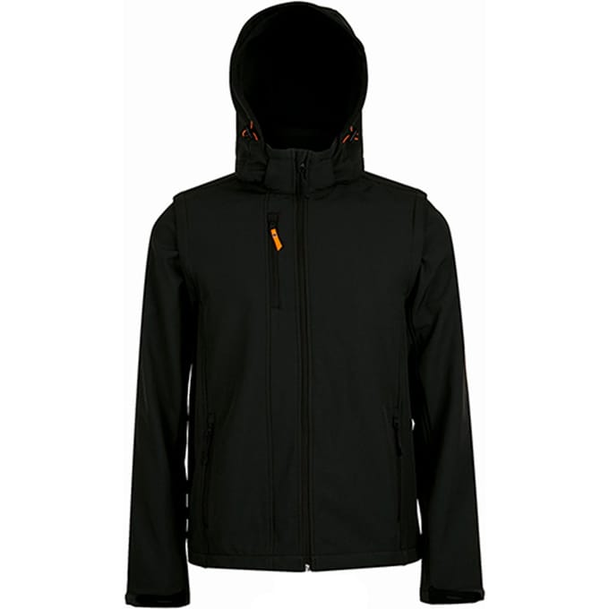 SOLS Transformer Soft Shell-jas voor volwassenen, uniseks (Zwart)