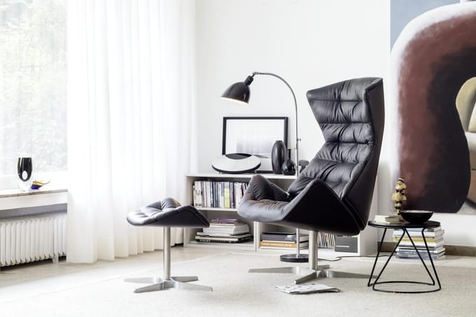 Thonet 808 Fauteuil - Nappaleder zwart