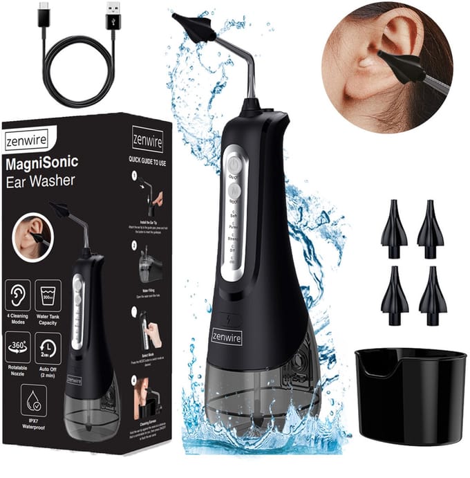 Zenwire E5 Oorsmeerverwijderaar - Oorirrigator - 300 ml - IPX7