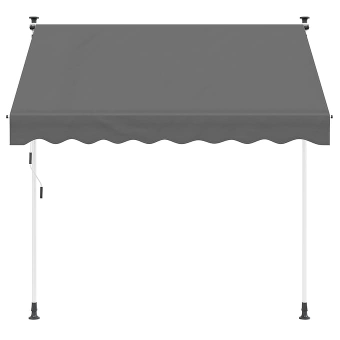 vidaXL - Handmatig - uitschuifbare - luifel - Lichtgrijs - 300 - cm